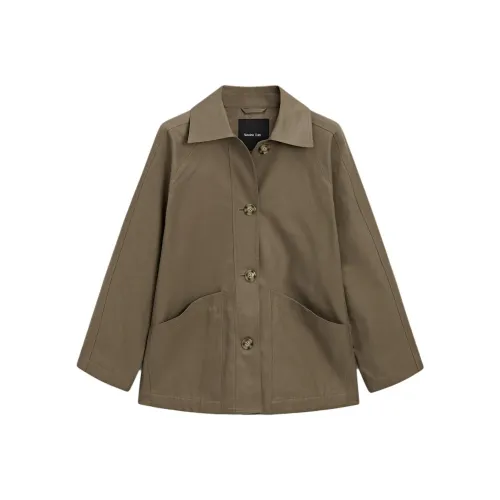 Massimo Dutti Тренчкот Женский Зеленый