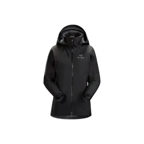 Arcteryx BETA AR Водонепроницаемый Ветрозащитный Дышащий И Устойчивый к Износу Ветровка Женские Черный