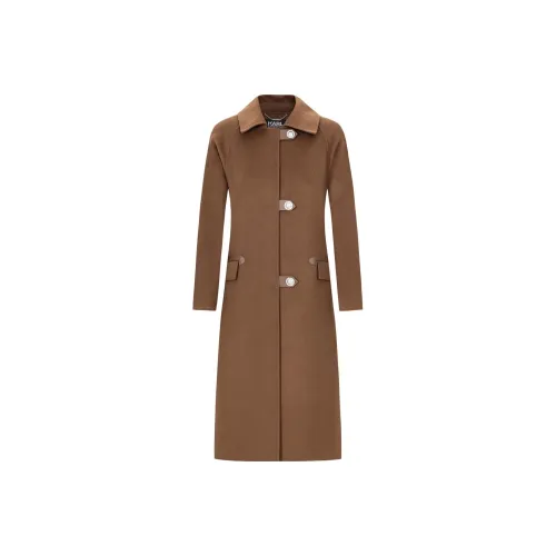Karl Lagerfeld Пальто Женское Кофейного цвета