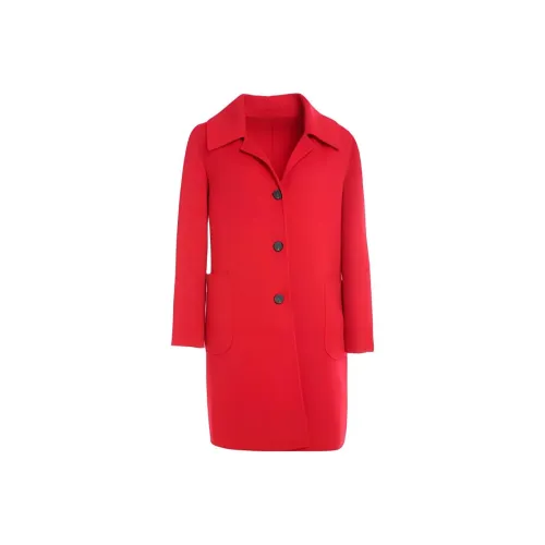 QIAOWANNI Vivid Red Женское Пальто