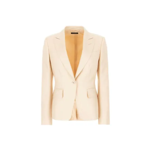 TF SS25 Бизнес-костюм Пальто Женское Светлый Бежевый