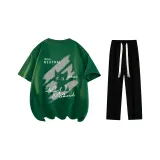 Комплект одежды (Футболка Jasper + Черные Повседневные Штаны)