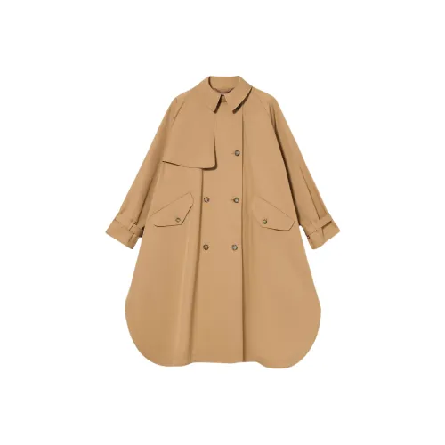 Stella McCartney FW24 Тренчкот Женский Умбра Желтый Бежевый