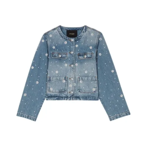 Maje Chinese New Year Series Светло-янтарный Женские Джинсовые куртки