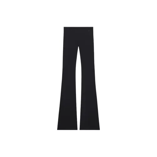 COURREGES SS24 ELLIPSE ZIPPED Crepe JERSEY Клеш Брюки Повседневные Брюки Женские Черный Черный