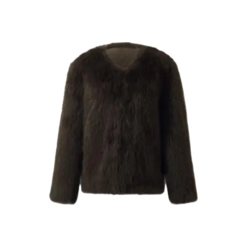 GOELIA Velvet Feel Пальто Женское Темно-коричневый