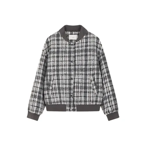 XWI Бейсбольная куртка Женская Серая Клетка
