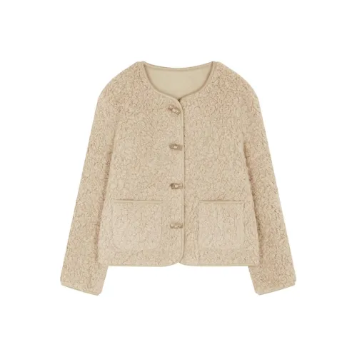 IHIMI Вельвет Feel Пальто Женское Светлый Хаки