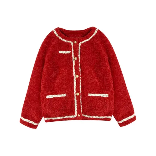 QIAOYUHUAZUN Вельвет Feel Куртка Женская Красная