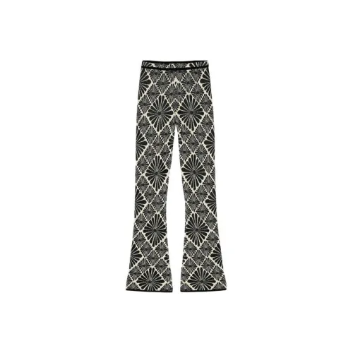 Sandro Повседневные брюки Женские Черный Белый