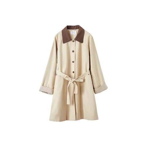 XIANGYING Тренчкот Женский Хаки
