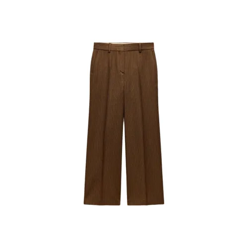 ZARA ZW Series Повседневные брюки Женские Желтый охристый