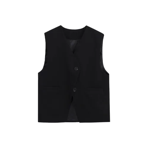 Wbwq Черные Женские Жилеты