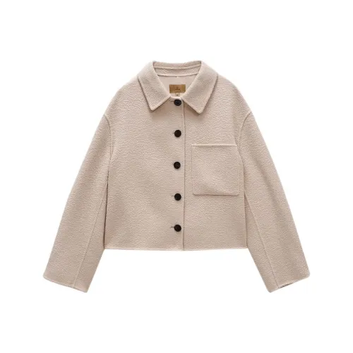 INSUN Бархат Feel Пальто Женские Абрикос