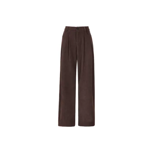 Wen Shan Повседневные брюки Женские Мокко