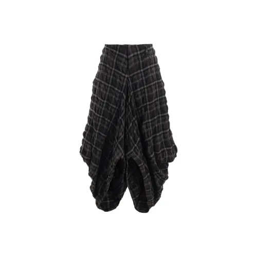 Yohji Yamamoto Коричневые Женские Повседневные Брюки