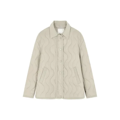 IHIMI Хлопковый пуховик женский серый зеленый