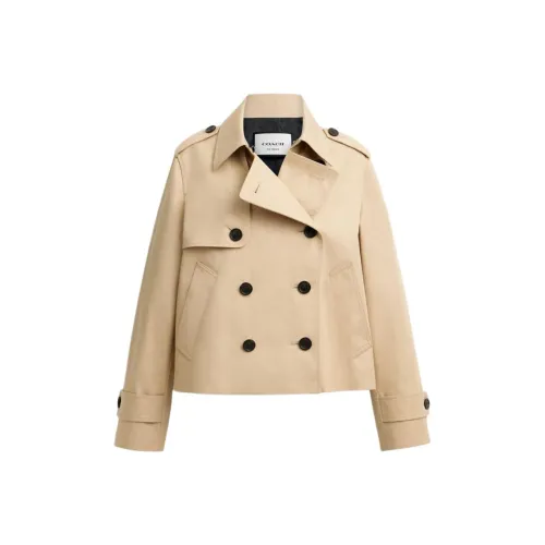 COACH SS25 Тренчкот Женский Яркий Хаки