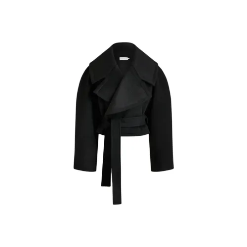 SCANLAN THEODORE Portrait Neck Cropped Coat Women's Black