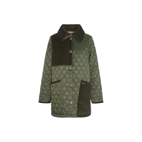 BARBOUR FW24 Пуховая куртка Женская Оливковая