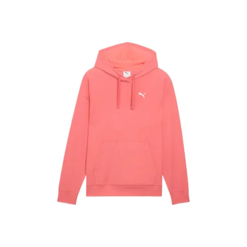 PUMA ESS ELEVATEDhoodie Comfort Ribbed Sweatshirt Women's Peach Frost