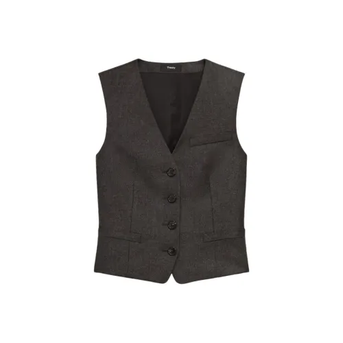 Theory Темно-серые Женские Жилеты