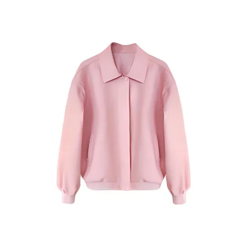 Coco Limited Кожа Куртка Женская Вишневый Цветок Розовый