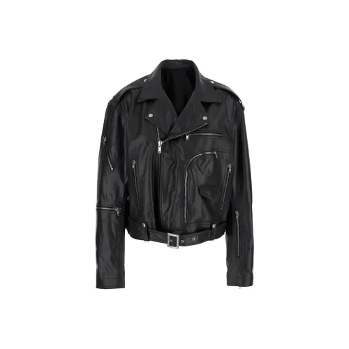 RICK OWENS Черные Женские Кожаные Куртки