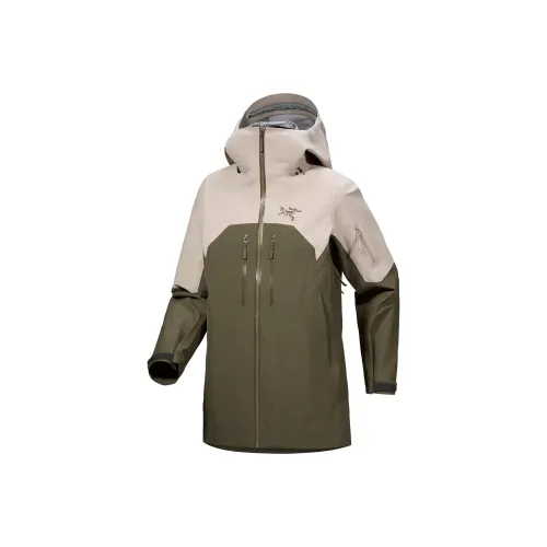 Arcteryx RUSH Ветровка Женская Зеленая Абрикосовая