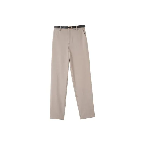 OUNIXUE Тауповые Женские Повседневные Брюки