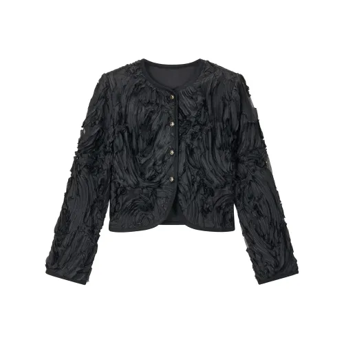 Укороченное пальто женское экологически чистое черное