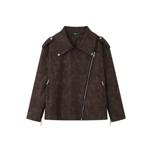 LAVA LAND Кожа Куртка Женская Коричневая