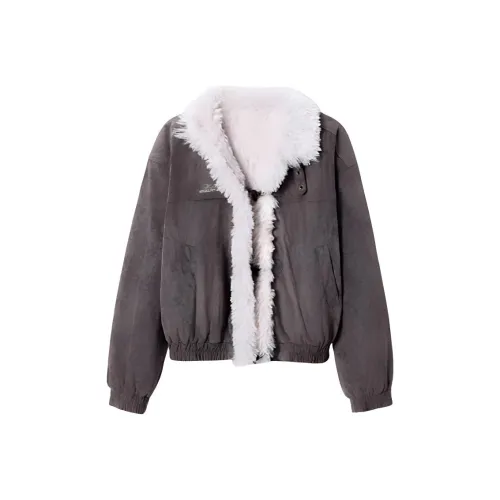 TOOOLAZY Вельвет Feel Пальто Женское Серое