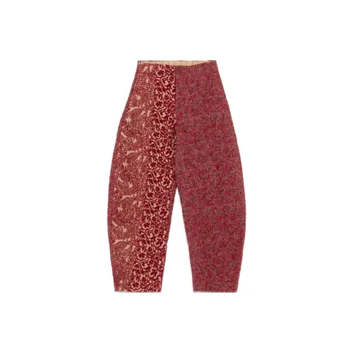 UMA WANG FW24 Pollock Повседневные брюки Женские Кирпично-красный