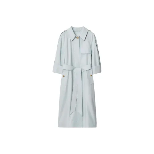Burberry Тренчкот Женский Светло-Синий