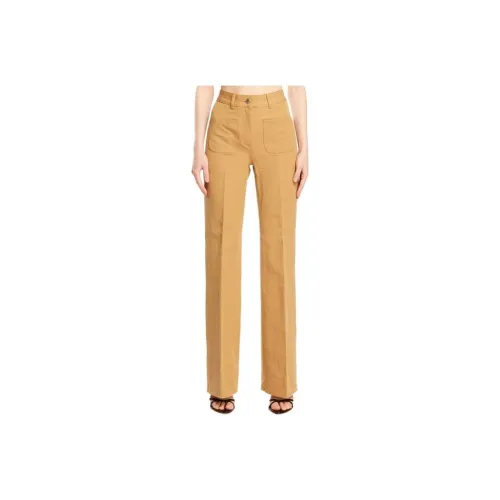 Loro Piana Хаки Женские Повседневные Брюки