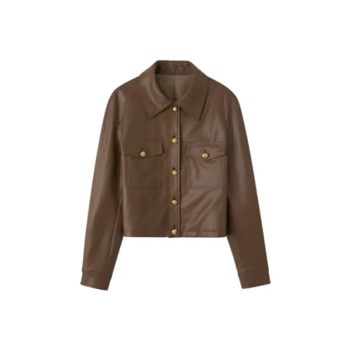 Still Quiet Кожа Куртка Женская Earth Brown