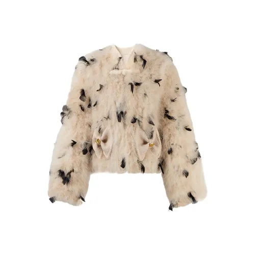 Cocoon Хаки Женские меховые изделия