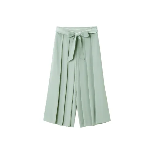 OVV Мятно-зеленый Однотонный 08 Женские Повседневные Брюки