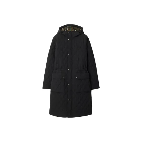 Burberry FW24 Хлопковый пуховик женский черный