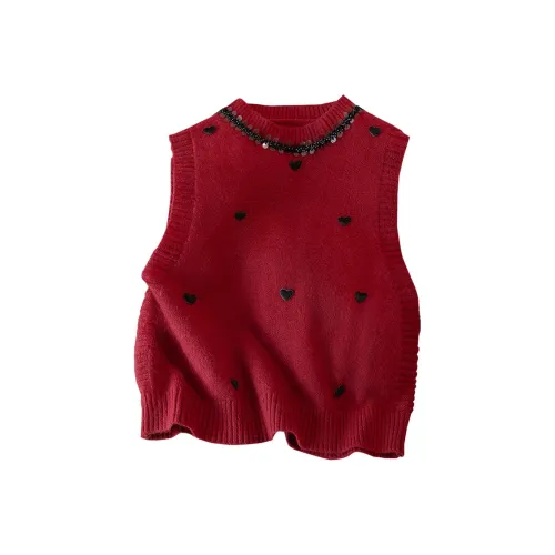 SIBAISHE Красный Женский жилет
