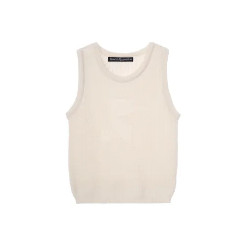 Rest Recreation SS24 Логотип Crochet KNIT Топ Жилет Женские Айвори Айвори