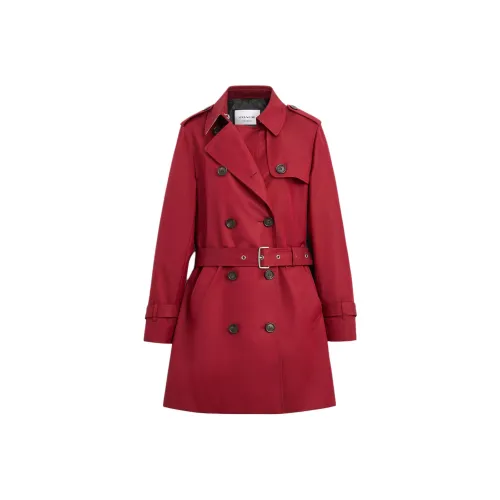 COACH Твердый MID Тренчкот Женские Красный
