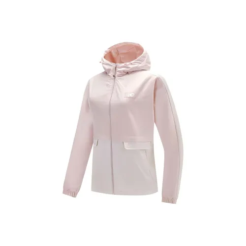 XTEP Variety Тренировки Коллекция Тренчкот Женские Вишня Dance Розовый Хлопок Белый