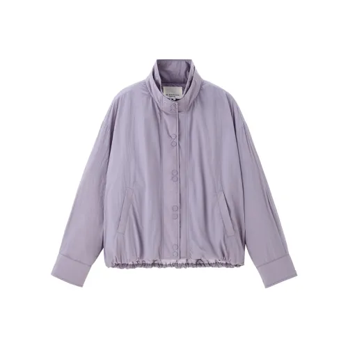 Giordano Хлопковый пуховик женский фиолетовый