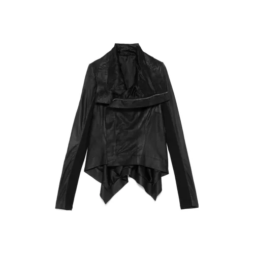 RICK OWENS Черные Женские Кожаные Куртки
