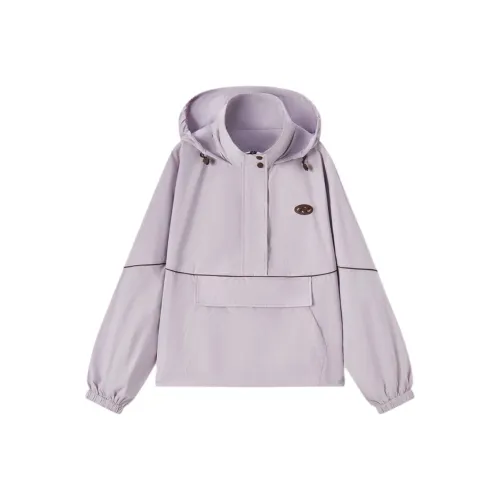 EICHITOO Толстовка Женская Светло-фиолетовая Splicing