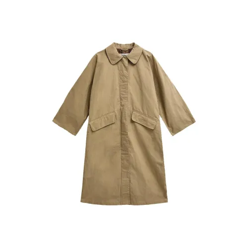 BARBOUR x Alexa Chung Тренчкот Женский Светлый Хаки