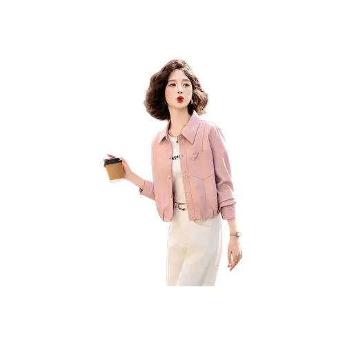 Yi Mengyuan Кожа Куртка Женская