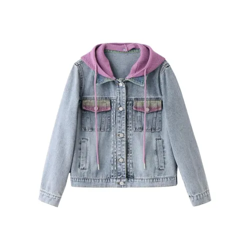Aoaifu Весенний Осенний Деним Куртка Унисекс